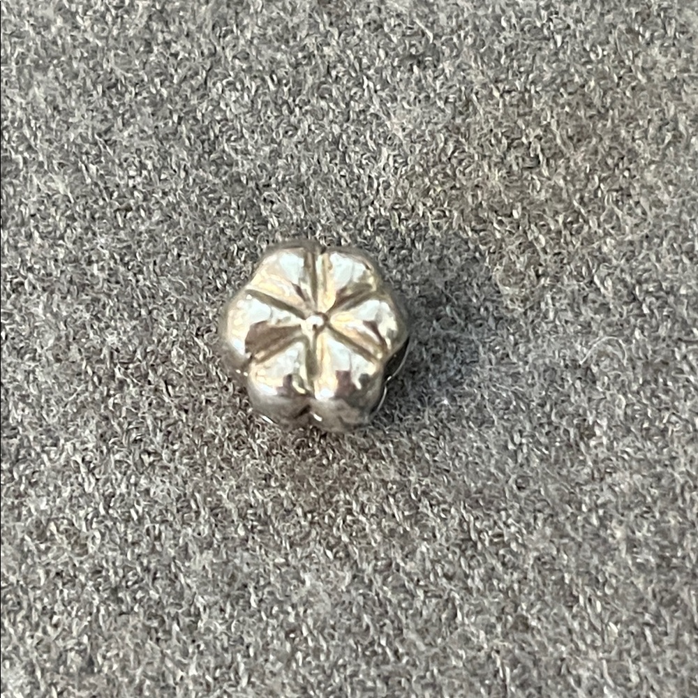 Sterling Flower Slide Bead/Charm - Picture 2 of 8